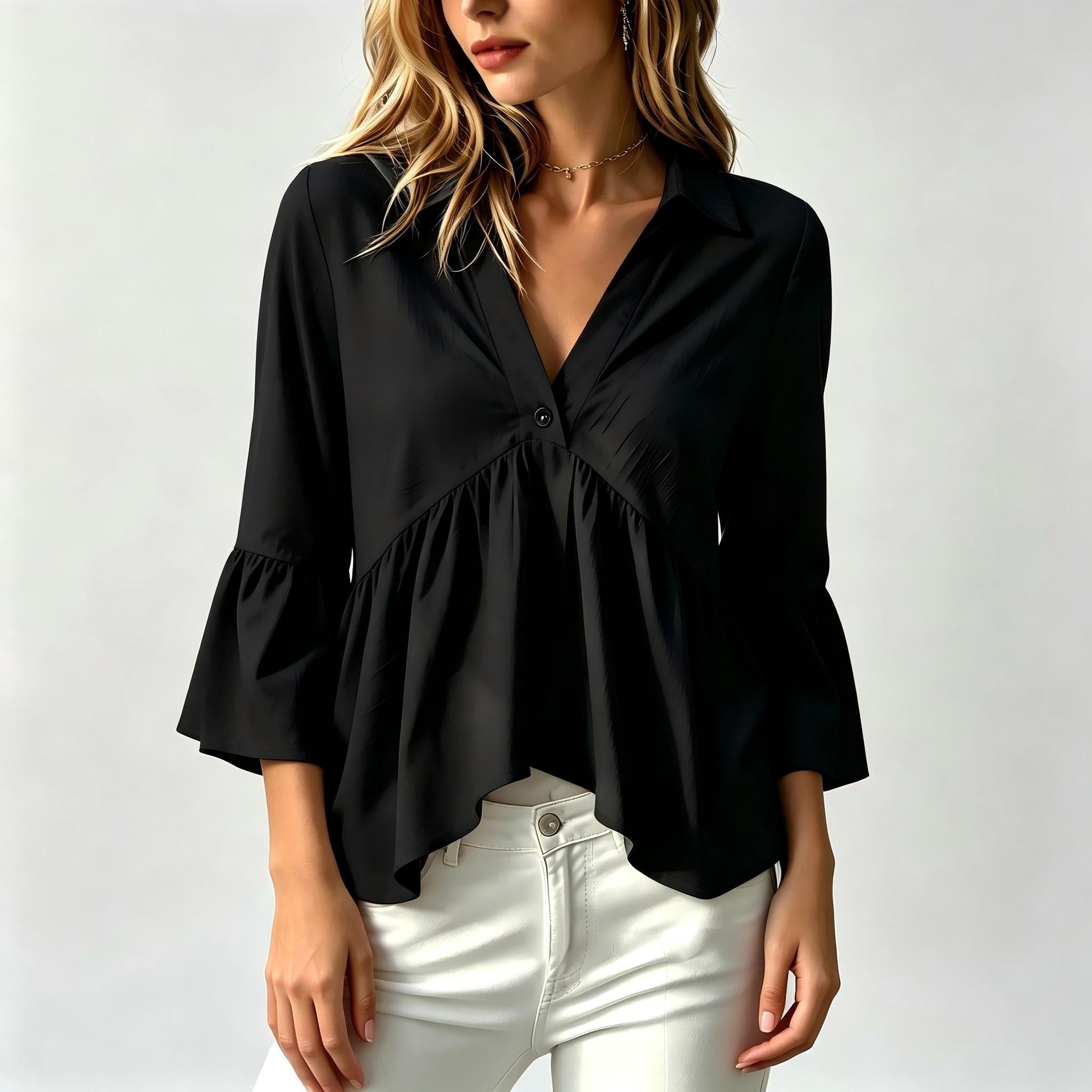 Bluse mit Ruffles