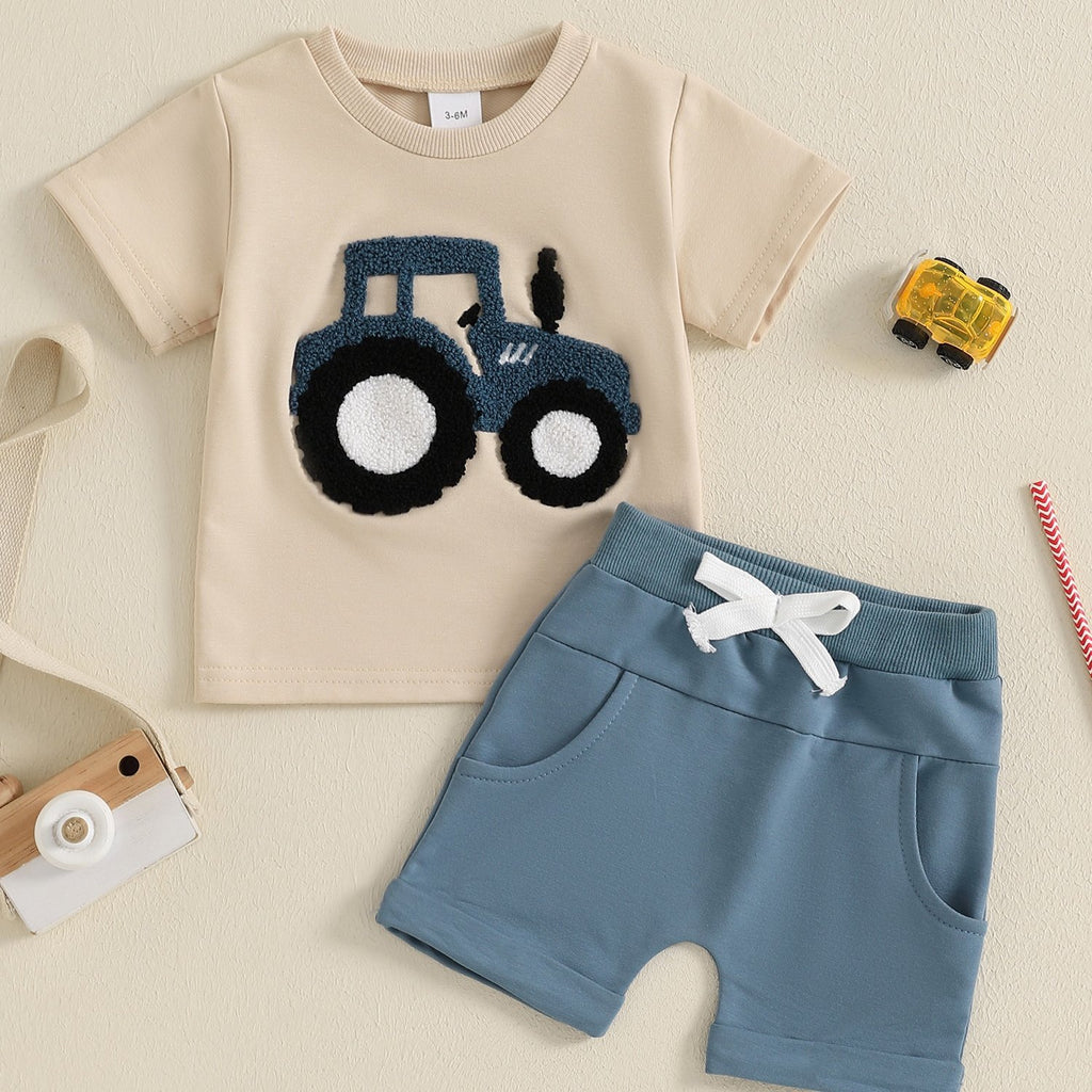 Kleinkinder Jungen Sommer-Set mit Lastwagen – Bild 3 | LuxeStyle