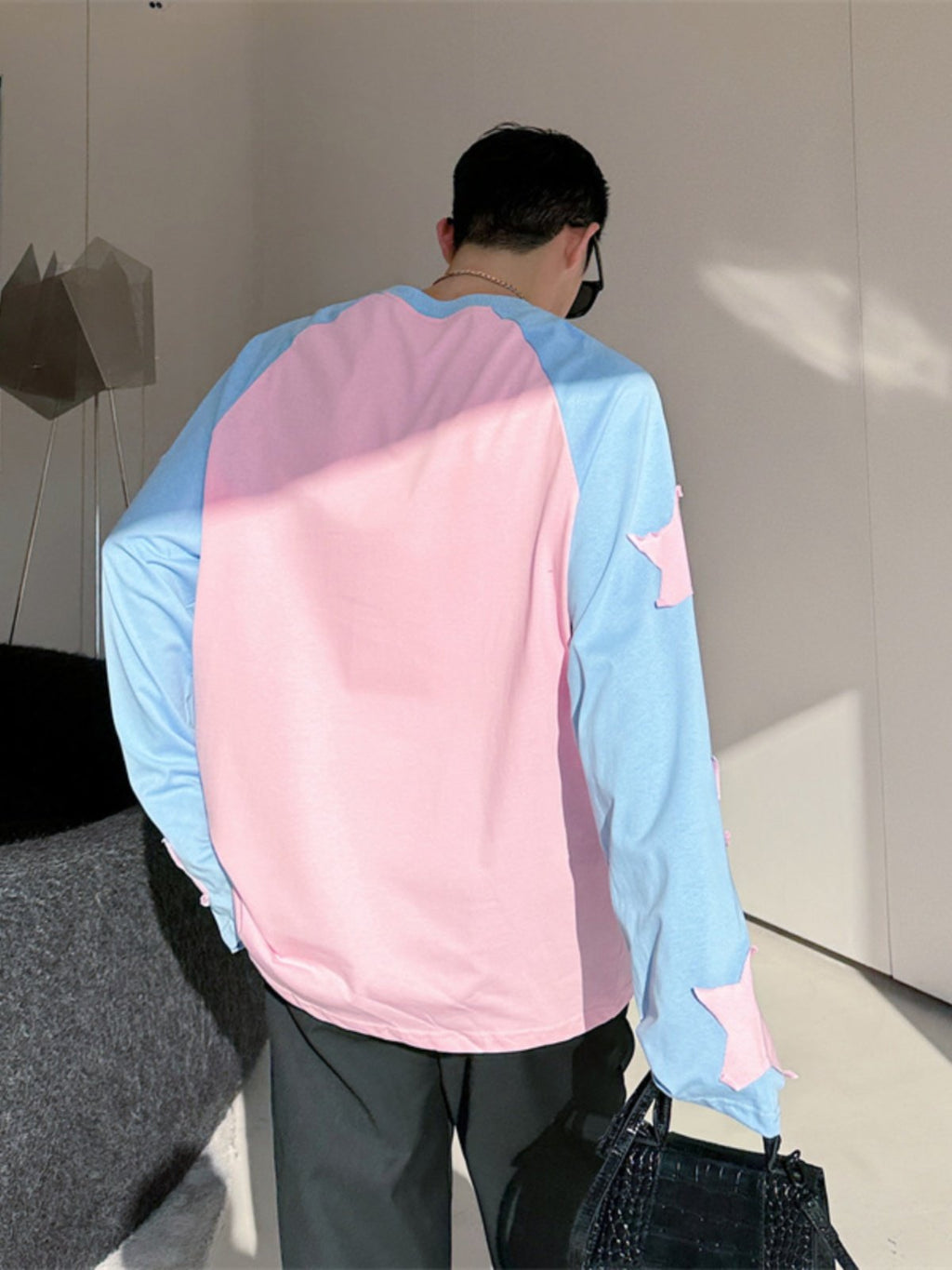 Langarmshirt mit 3D-Pentagramm-Design – Bild 2 | LuxeStyle