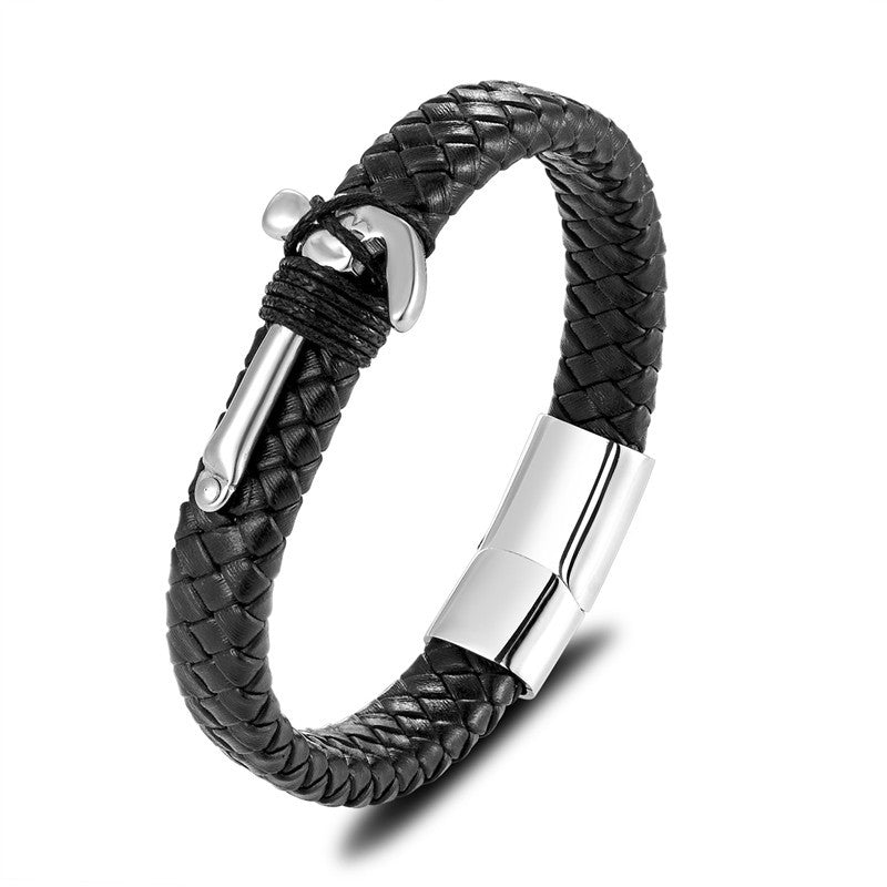 Punk Lederarmband aus Edelstahl – Bild 17 | LuxeStyle