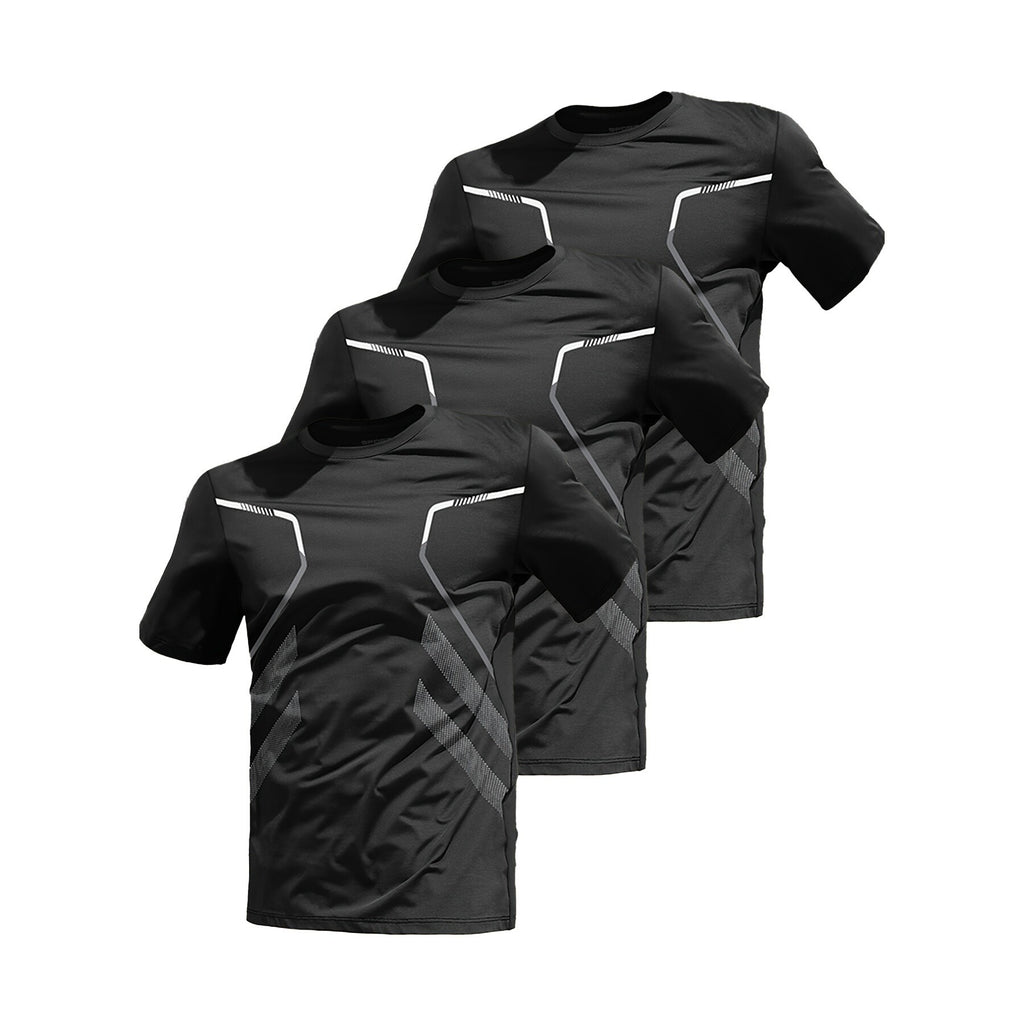 3er-Pack Sport-Tops Herren Kurzarm