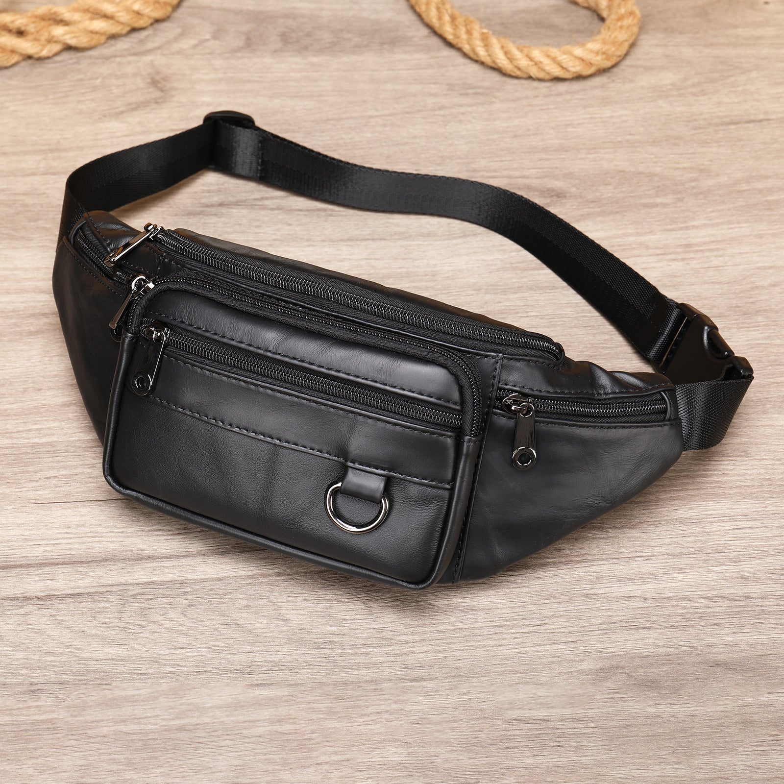 Leder-Handytasche für Herren, Crossbody