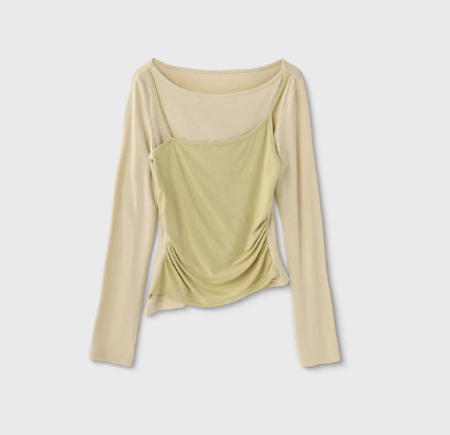 Gefaltetes Langarm-Top im Lagenlook – Bild 7 | LuxeStyle
