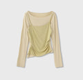 Gefaltetes Langarm-Top im Lagenlook – Bild 7 | LuxeStyle