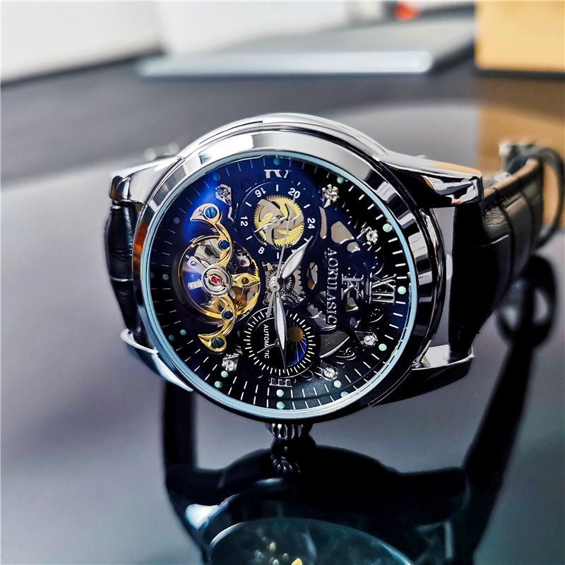 Automatische Vintage-Uhr Herren wasserdicht leuchtend