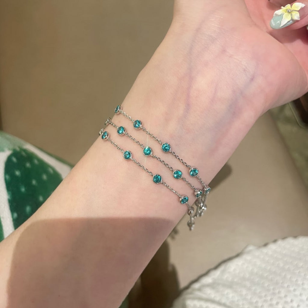 Silberarmband mit Paraíba-Blasen | LuxeStyle