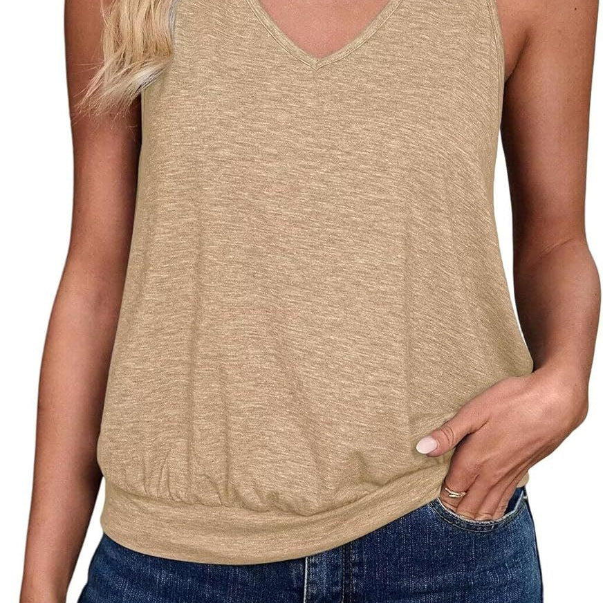 Ärmelloses Henley-Top im lässigen Stil