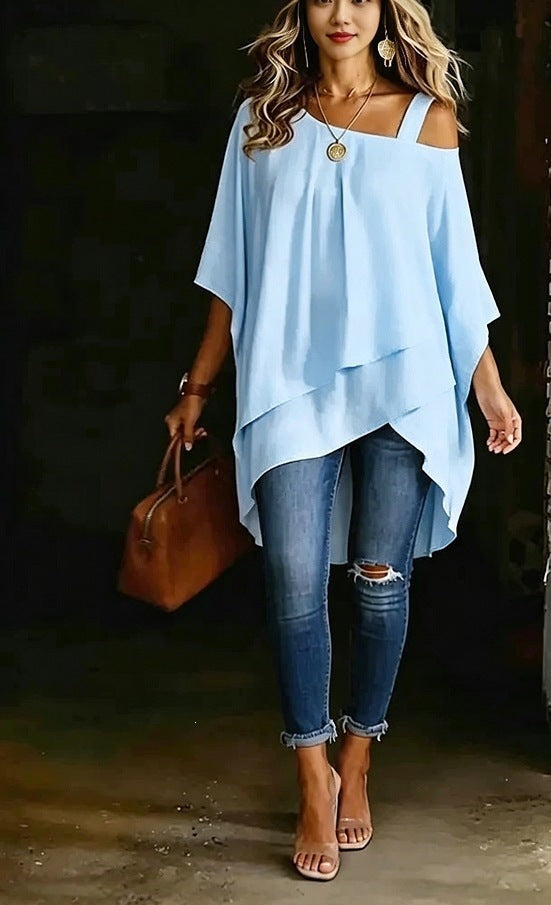 Asymmetrisches Off-Shoulder Top