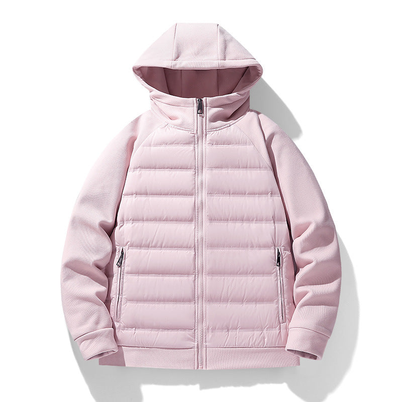 Patchwork-Hooded Winterjacke | LuxeStyle
