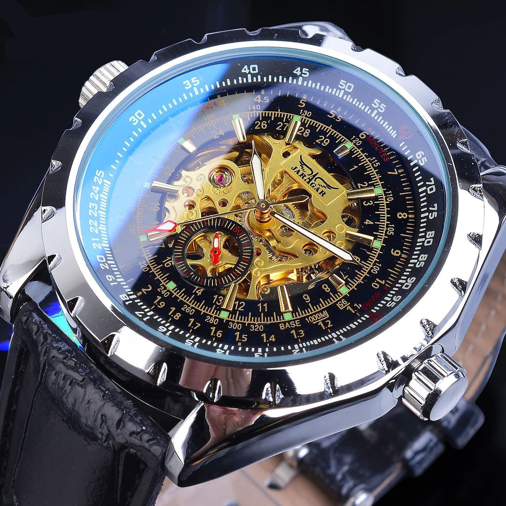 Automatische mechanische Armbanduhr mit blauem Glas – Ansicht 5
