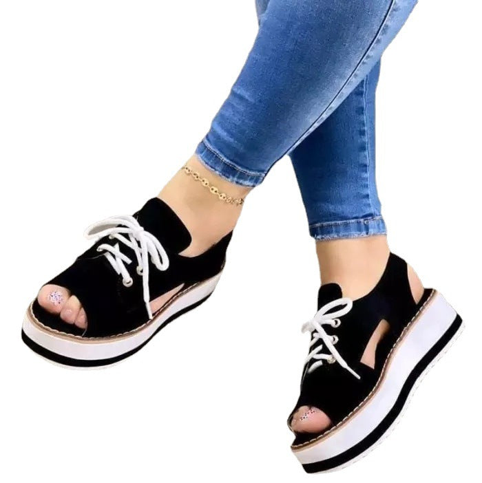 Sandalen mit Schnürung – Bild 5 | LuxeStyle