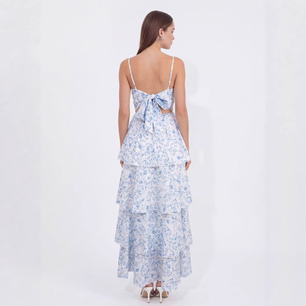Elegantes Langkleid mit Blumenmuster