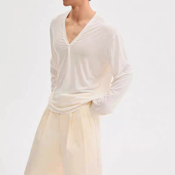 Herren Langarmshirt mit Ueberschnittenen Schultern – Bild 2 | LuxeStyle