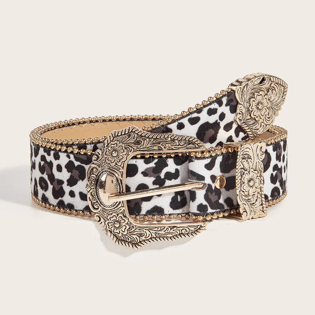 Damen-Gürtel mit Leoparden-Print