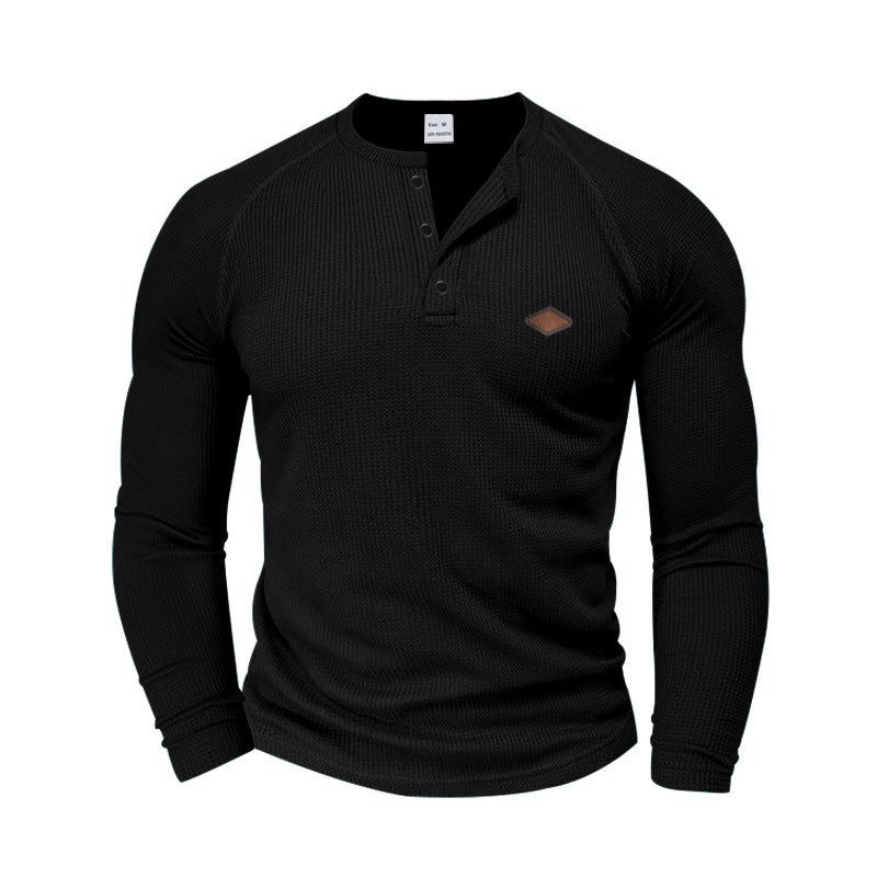 Herren Langarm Henley Shirt, schnelltrocknend – Bild 9 | LuxeStyle