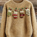 Digital-Print Christmas Hoodie für Damen