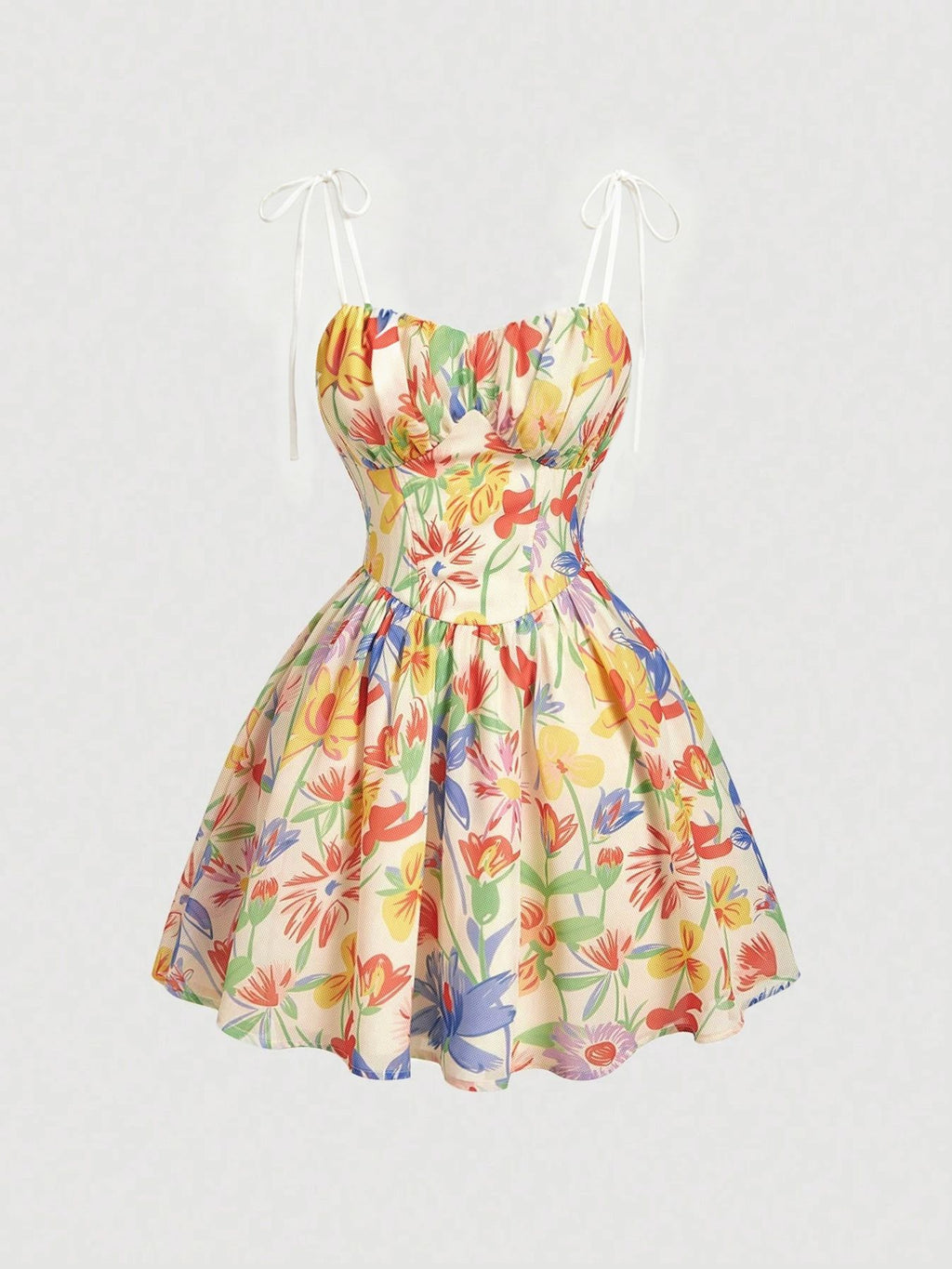 Blumenkleid mit Schnürung