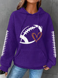 Hooded Waffel-Pullover