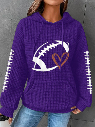 Hooded Waffel-Pullover