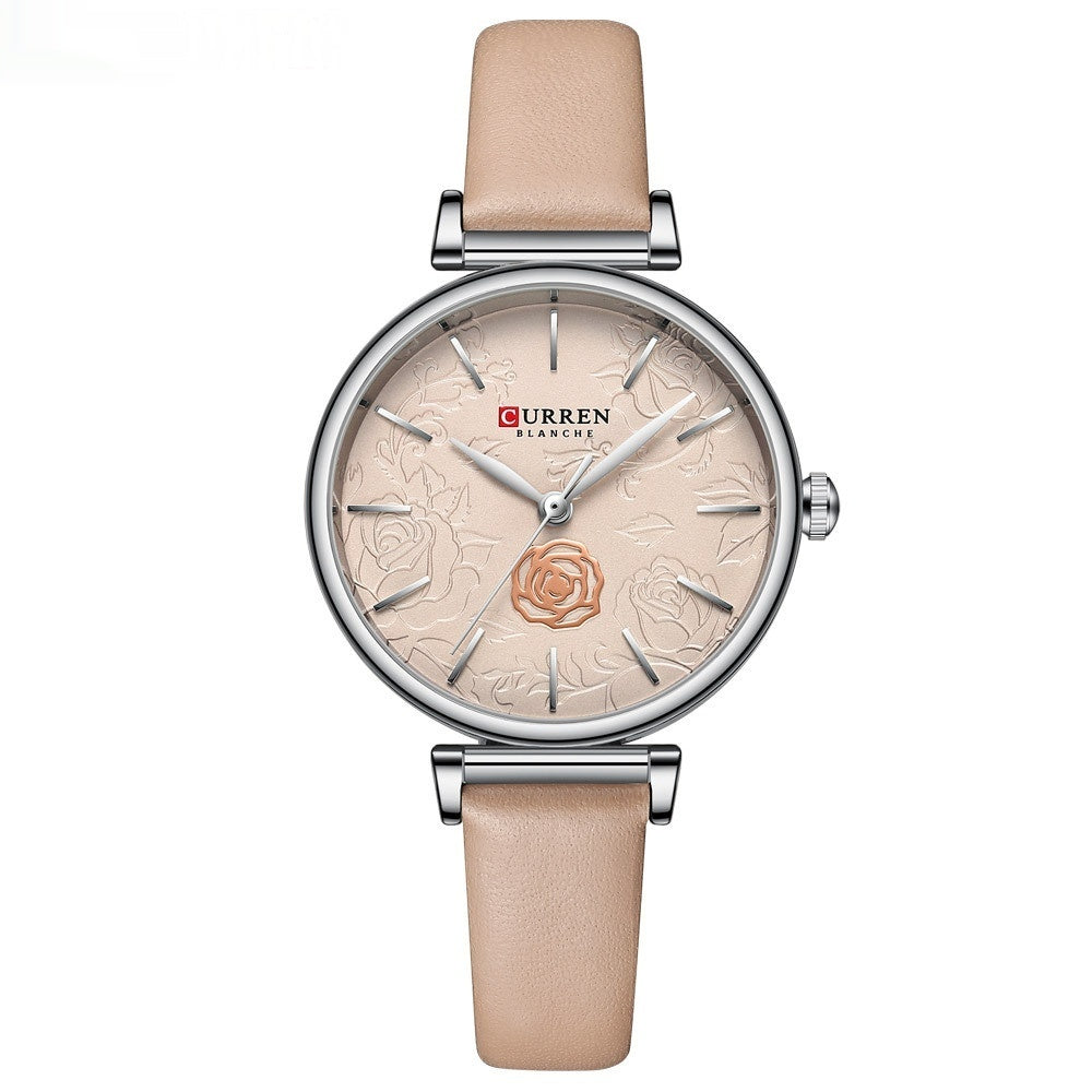 Einfache Damen-Armbanduhr, wasserdicht