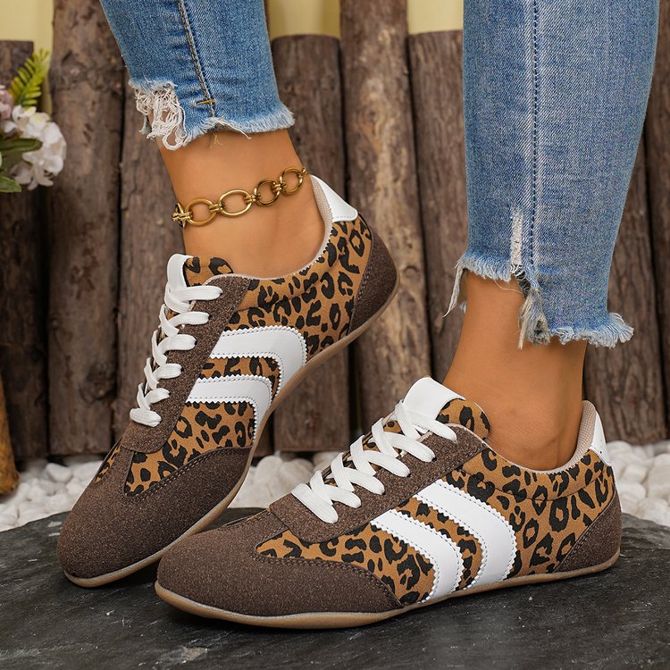 Leopard-Print Color Blocked Trainingsschuh