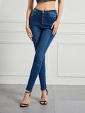 High-Elasticity Slim-Fit Jeans für Damen – Ansicht 7