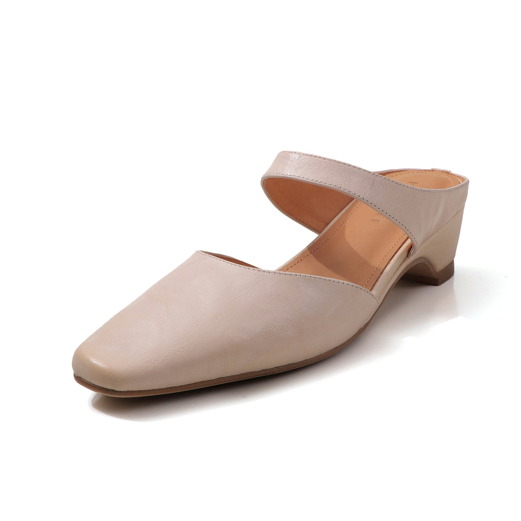 Handgefertigte Leder Mary Jane Mules