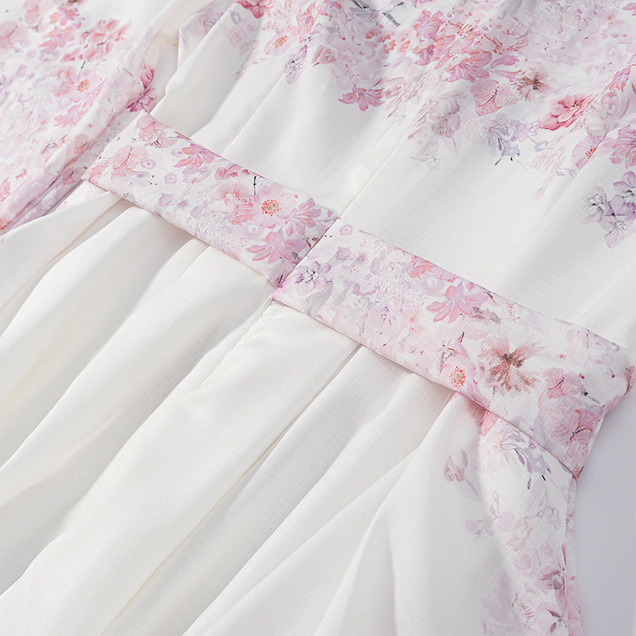 Luftiges A-Linien Blumenkleid mit langen Ärmeln – Bild 3 | LuxeStyle