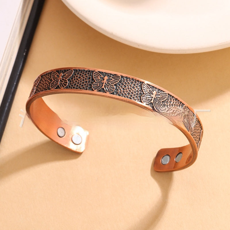 Kupfer Magnetarmband mit Schmetterling – Bild 5 | LuxeStyle