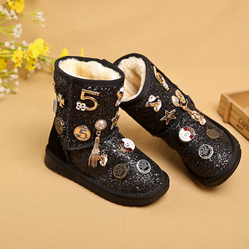 Warme Anti-Rutsch Prinzessinnen Stiefel für Kinder – Bild 4 | LuxeStyle