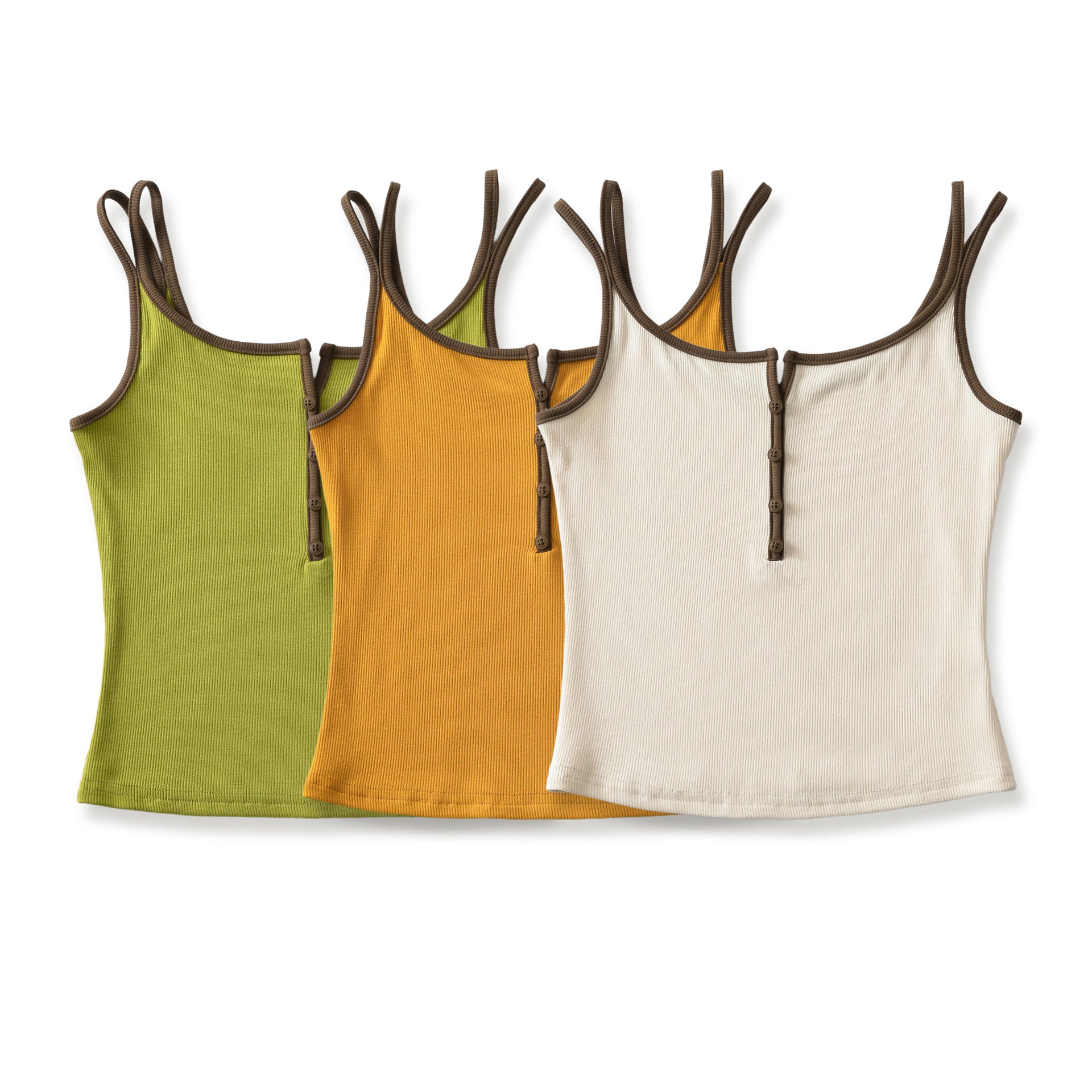 U-Boot-Neck Camisole mit Kontrastträgern