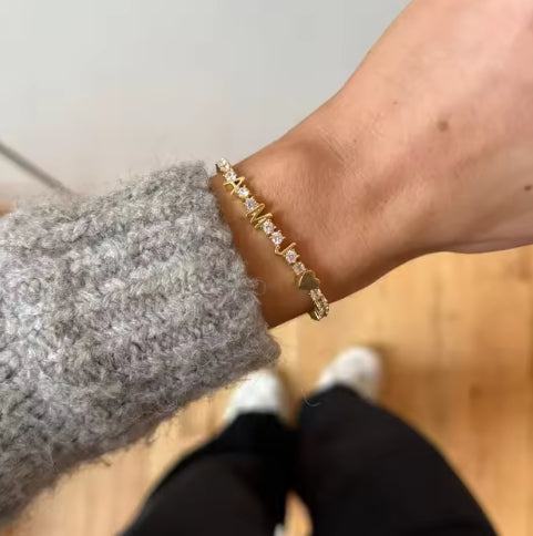 Personalisiertes Tennis-Armband mit Zirkonia – Bild 6 | LuxeStyle