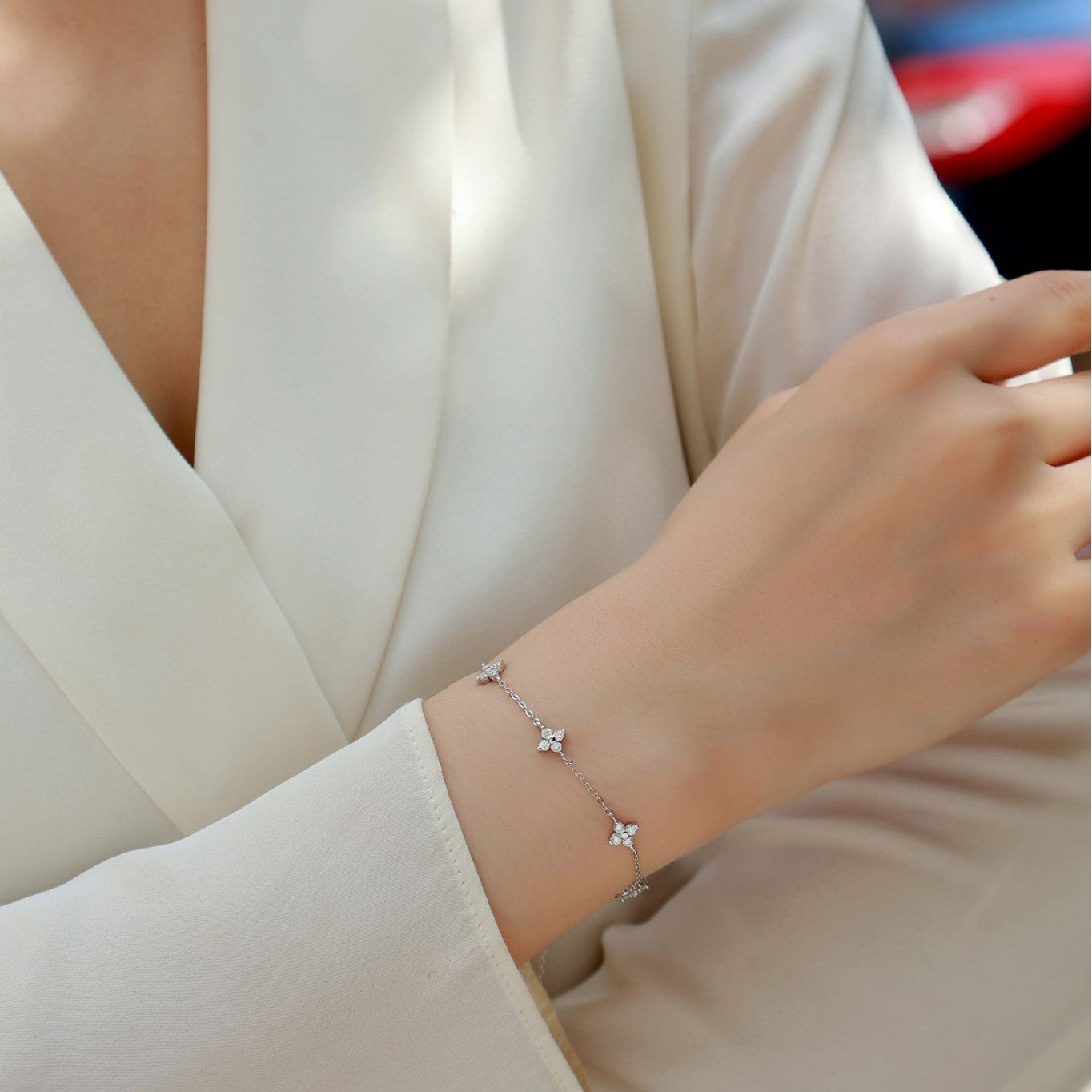 Moissanit Armband aus 925er Sterling Silber
