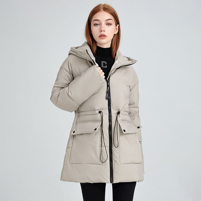 Daunen- und Baumwolljacke mit Kapuze – Bild 5 | LuxeStyle