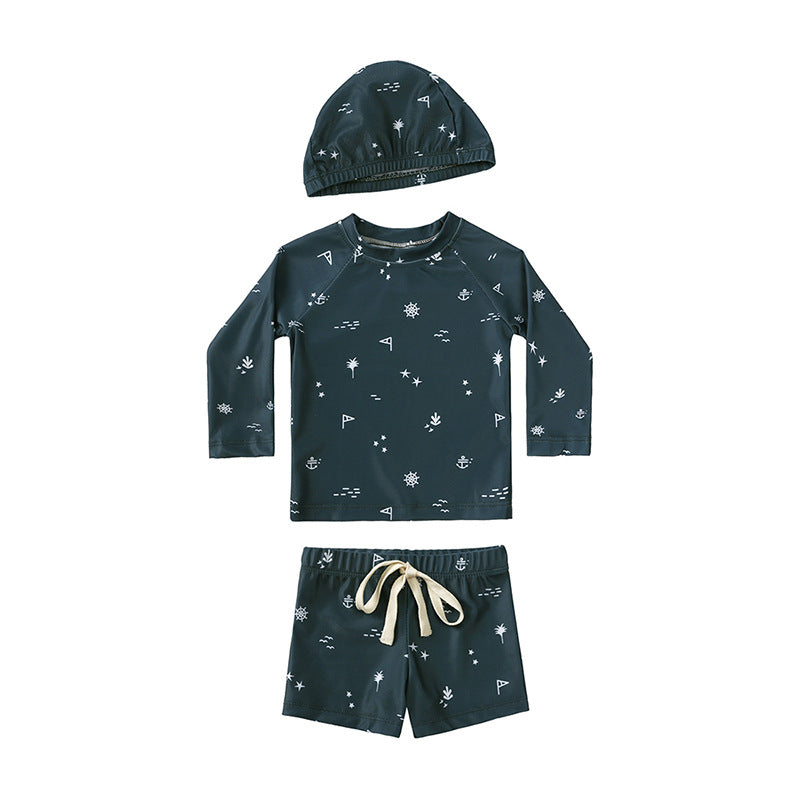Kinder Langarm-Badeanzug mit Cartoon-Muster – Bild 12 | LuxeStyle