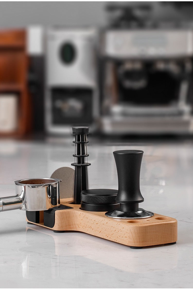 Universal Kaffeepress-Basis aus Buchenholz
