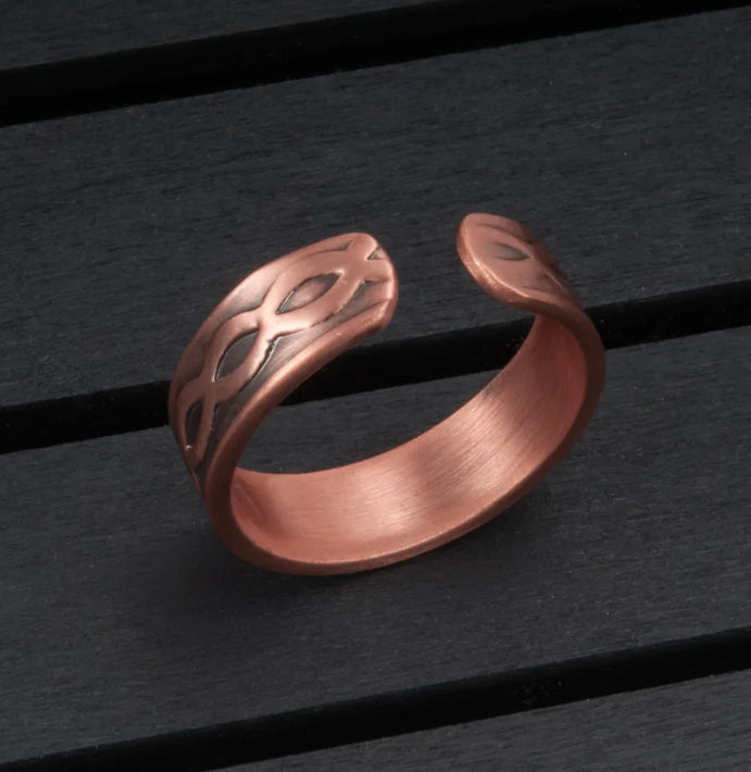 Verstellbarer Ring aus reinem Kupfer