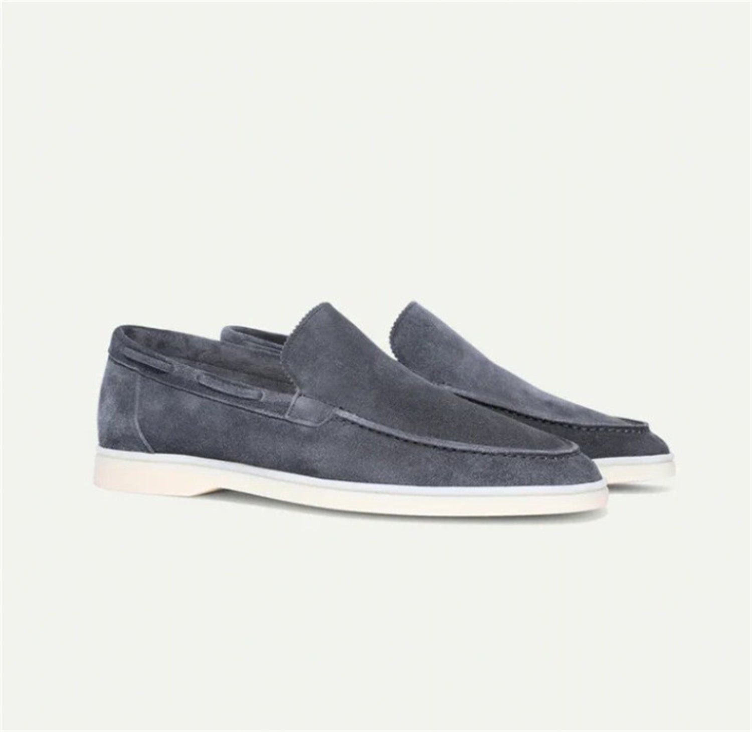 One-Pedal Driving Flat Shoes aus Veloursleder