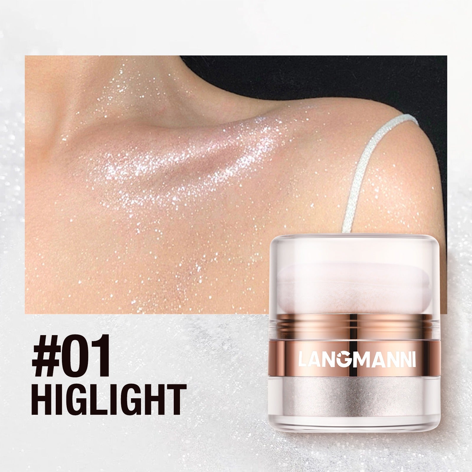 Glitzerndes Highlight Puder für Gesicht & Körper