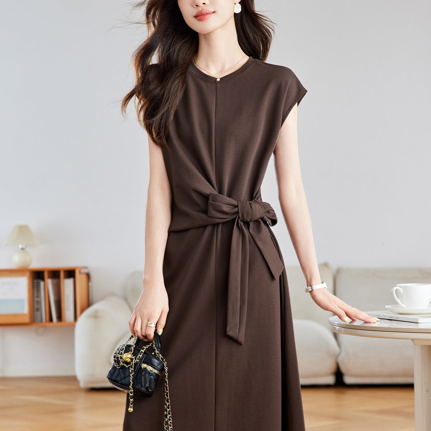 Schlanke Maxi-Kleid