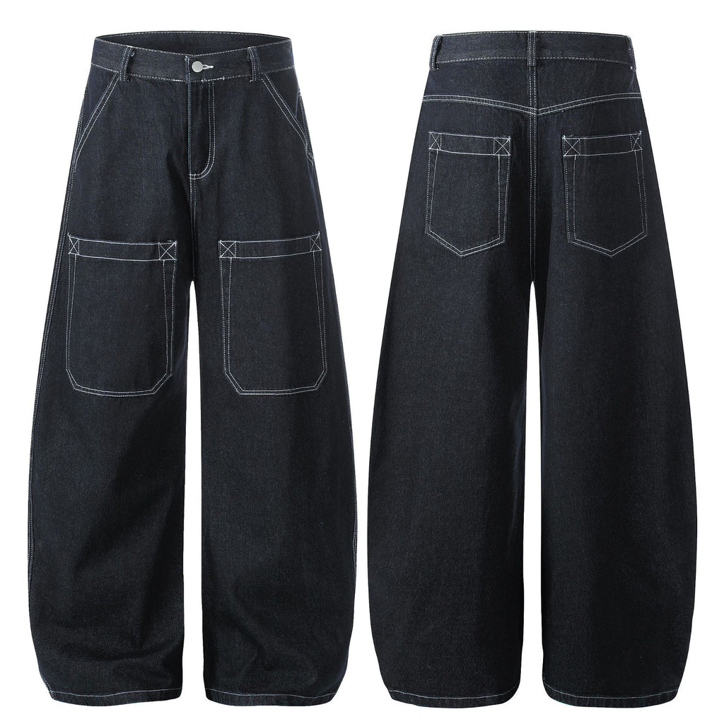 Blauer Denim-Hosen für Damen