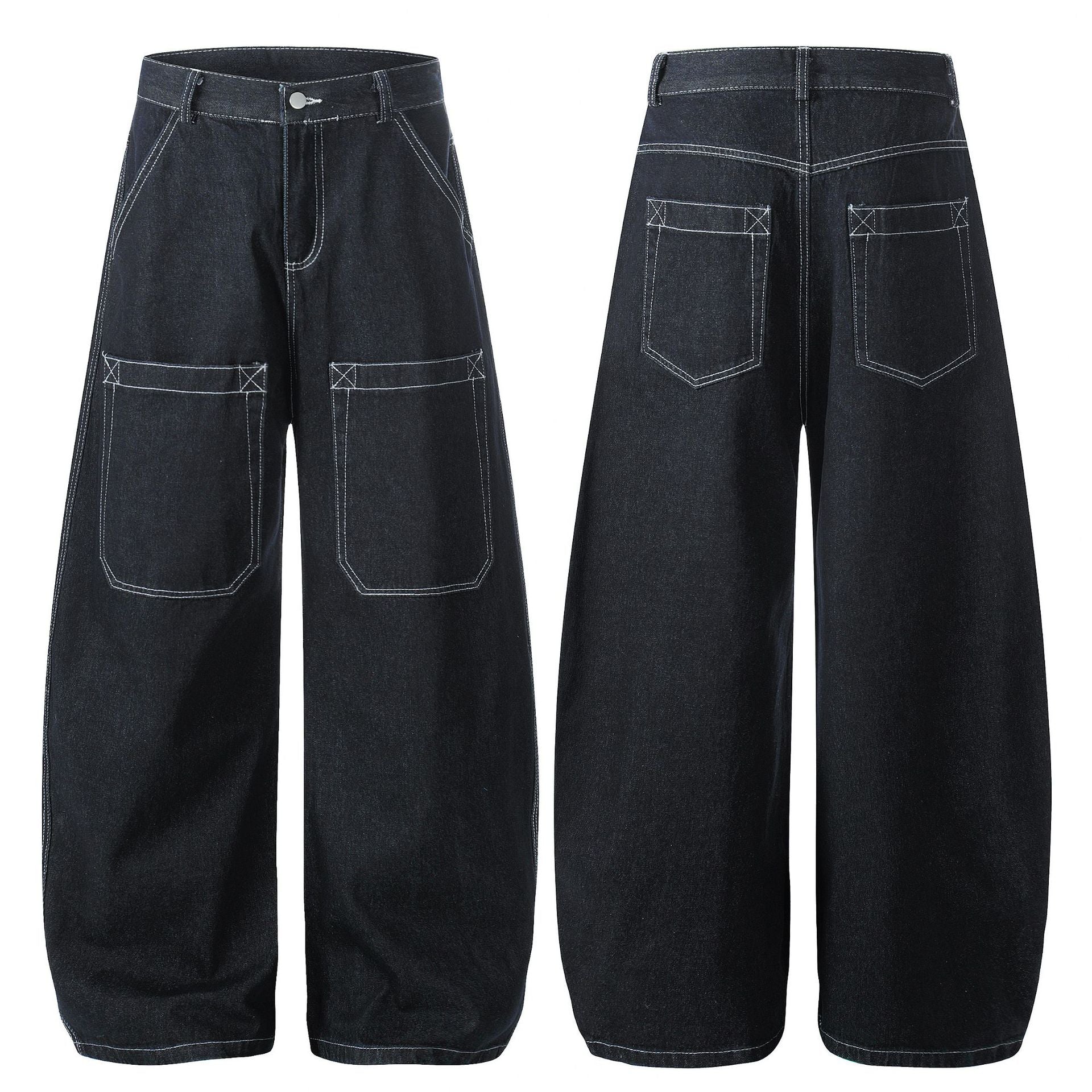 Blauer Denim-Hosen für Damen