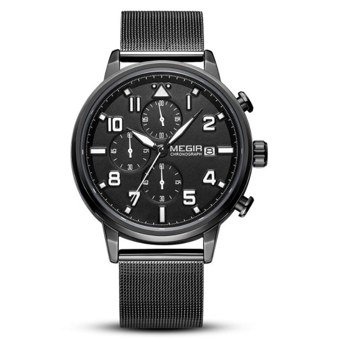 Herren Chronograph, wasserdichtes Stahlarmband – Bild 2 | LuxeStyle