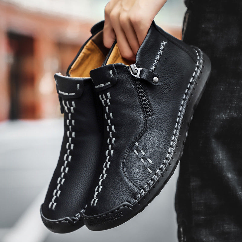 Handgenähte High-Top Herrenschuhe für Draussen – Bild 3 | LuxeStyle