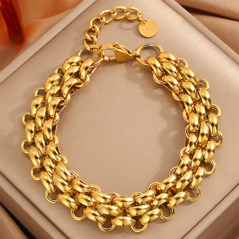 Edelstahl Armband mit Kreisen – Bild 5 | LuxeStyle