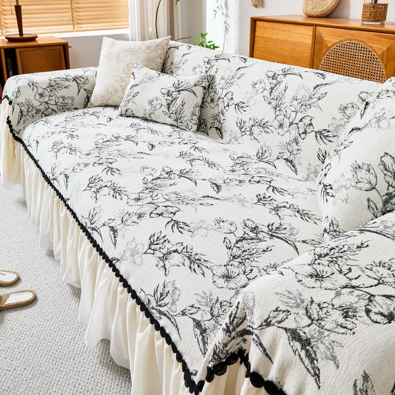 Sofa-Abdeckung mit Blumenmuster