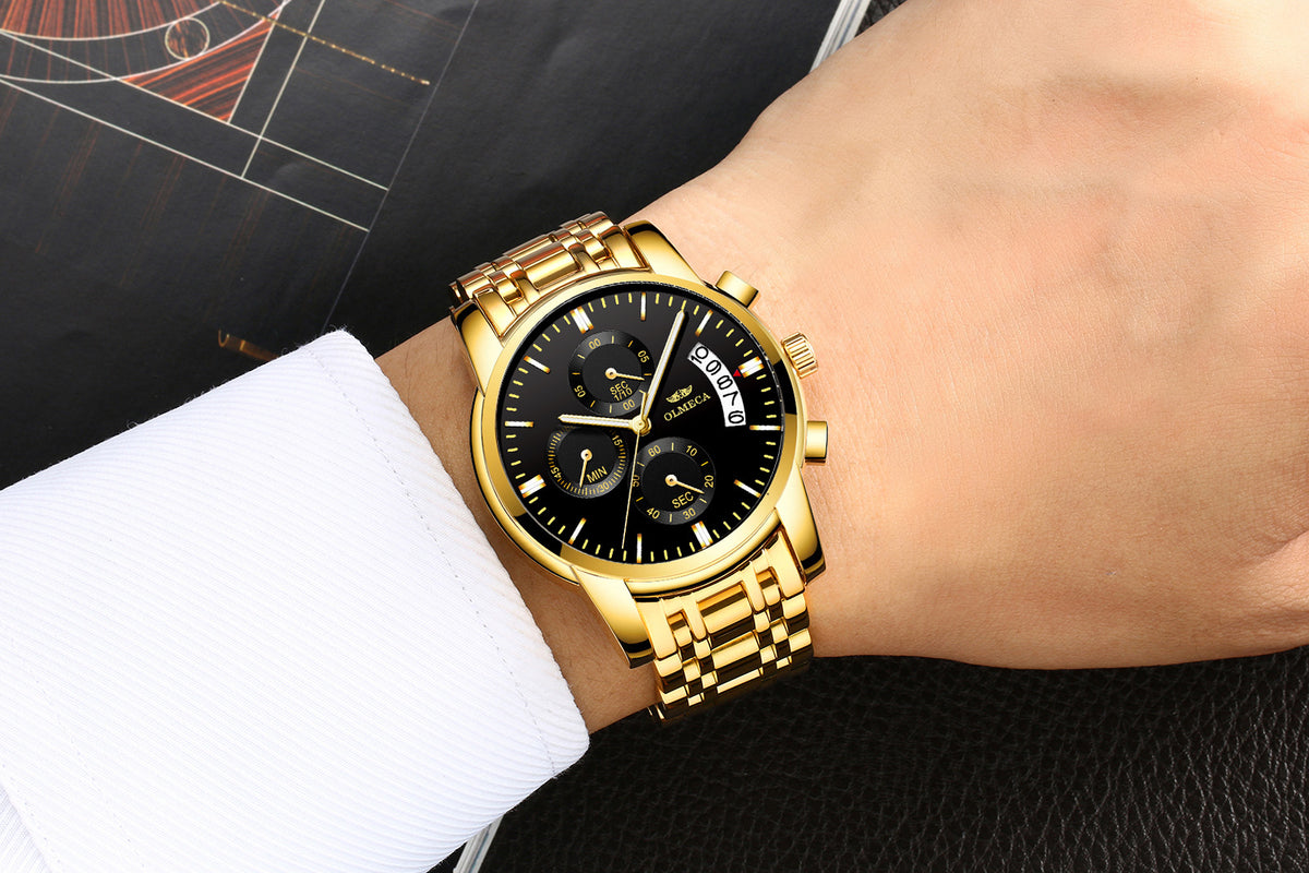 Butterfly-Clip Stahlarmband Herren-Wasseruhr Leuchtfunktion – Bild 10 | LuxeStyle
