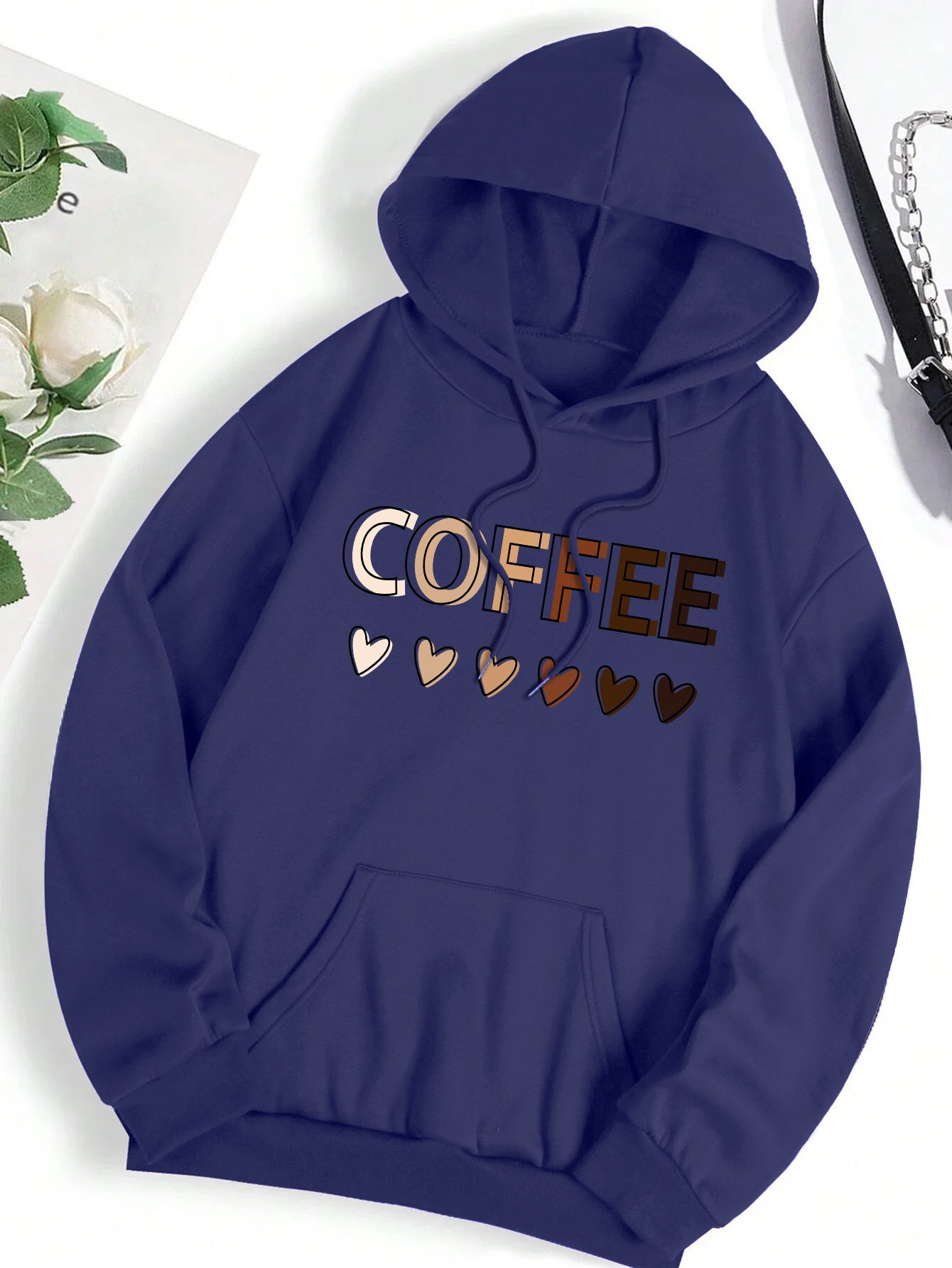 Hoodie mit Kaffee-Print