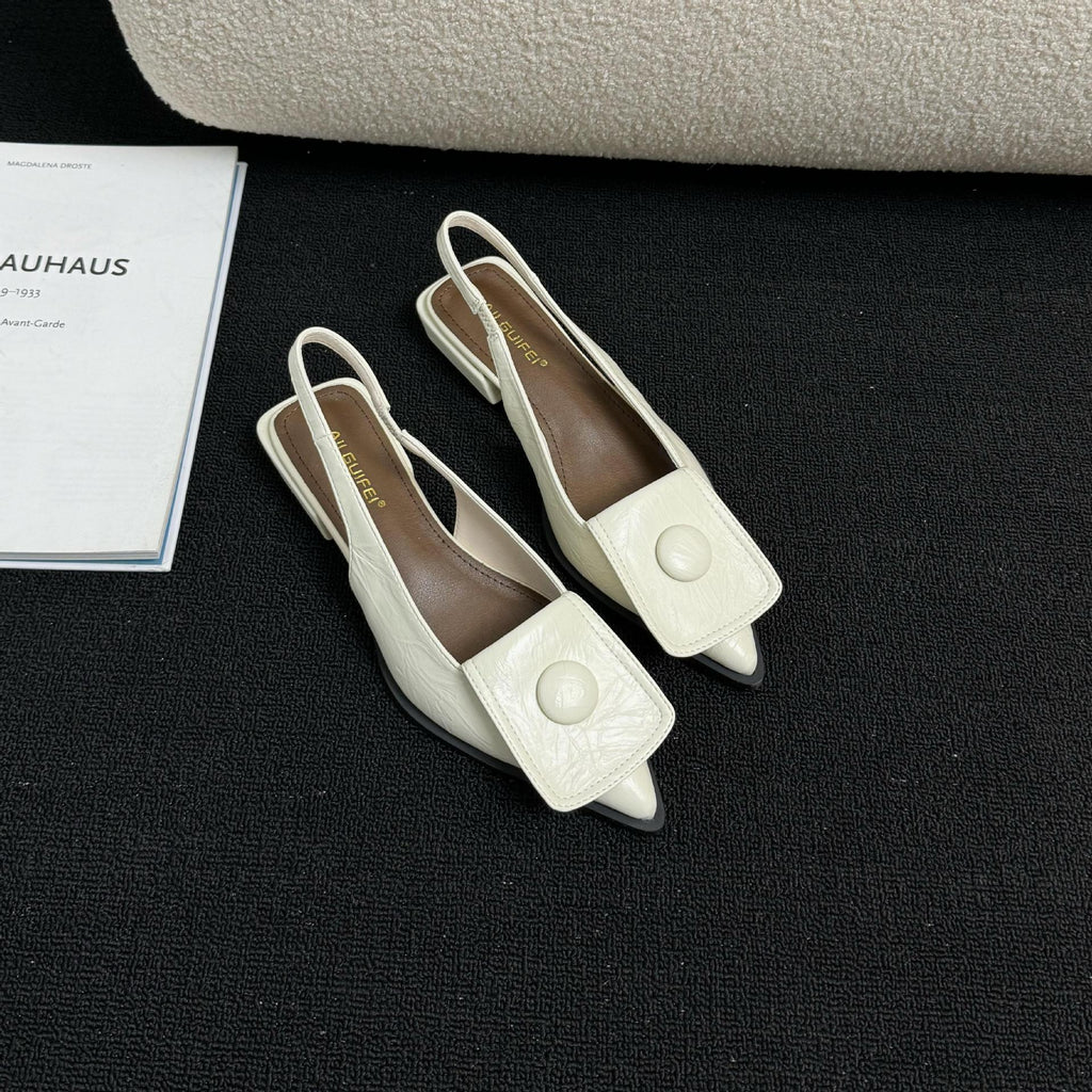 Spitze Sandaletten mit niedrigem Absatz – Bild 8 | LuxeStyle