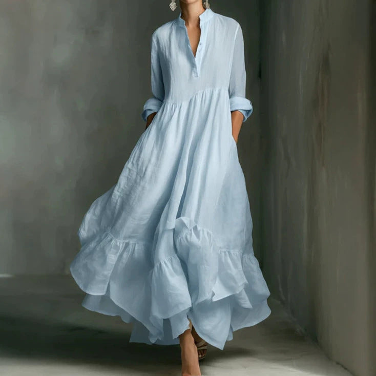 Elegantes A-Linien Swing-Kleid mit 3/4-Ärmeln – Bild 2 | LuxeStyle
